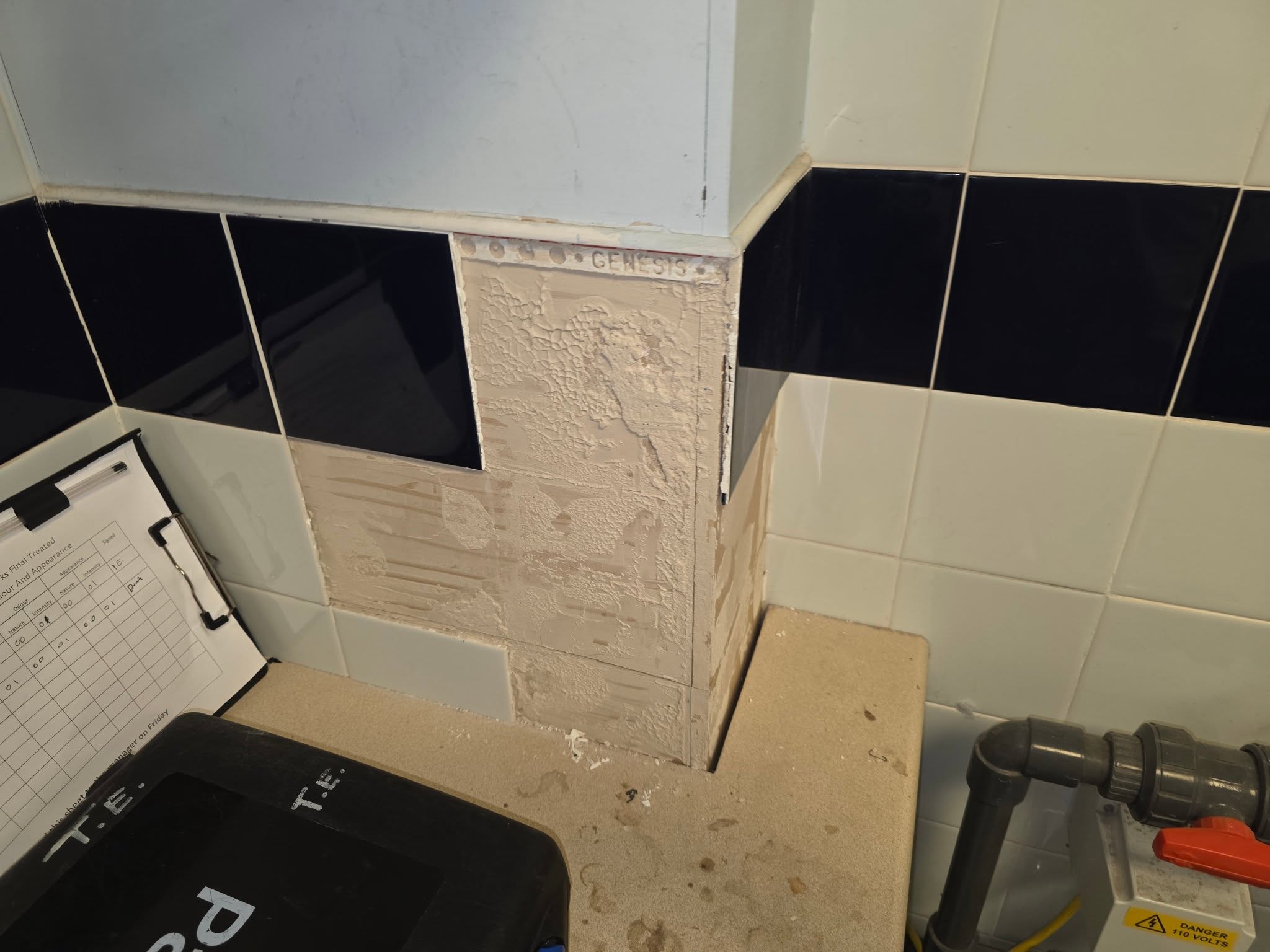 Asbestos under kitchen tiles